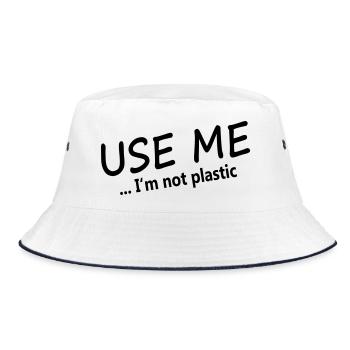 USE-ME - Je ne suis pas plastique - Bob - blanc/marine - Devant