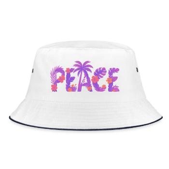 Paix tropicale dans un style de fleur violette - Bob - blanc/marine - Devant