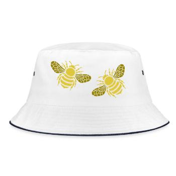 Deux abeilles dorées - Bob - blanc/marine - Devant