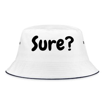 Sura? Bubble font motif - Bucket Hat - white/navy - Front