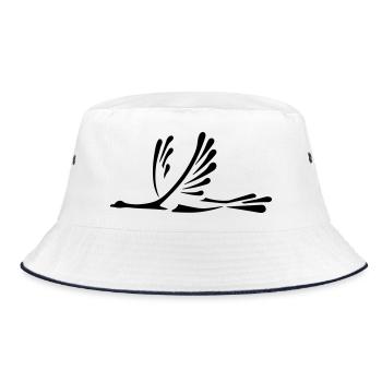 Bird - Bucket Hat - white/navy - Front
