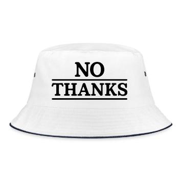 no thanks - Bucket Hat - white/navy - Front