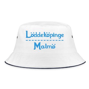 Löddeköpinge – Malmö Sky Blue Design - Bucket Hat - white/navy - Front
