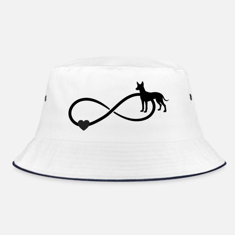 Xoloitzcuintle Unendlichkeit  - Bucket Hat - Weiß/Navy