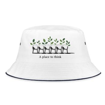 Verdant Thinkspace Chairs - Bucket Hat - white/navy - Front