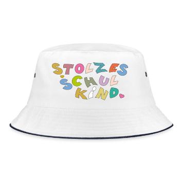 Proud schoolchild - Bucket Hat - white/navy - Front