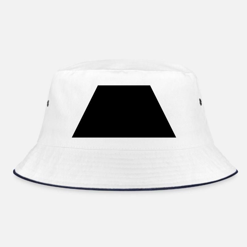 schwarzes Trapez Bucket Hat