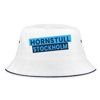 Hornstull Stockholm Neon Blocks - Bucket Hat - white/navy - Front