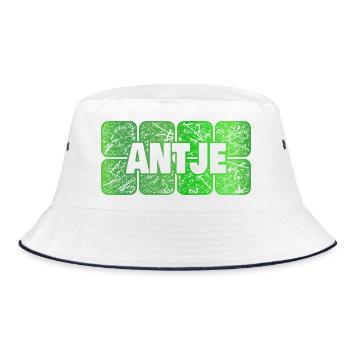 Antje - Bucket Hat - Weiß/Navy - Vorne