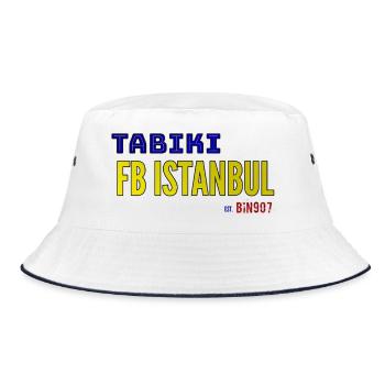 TABIKI FB ISTANBUL Contrast Design - Bucket Hat - white/navy - Front