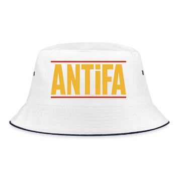 Antifa - Produits dérivés antifascistes - Bob - blanc/marine - Devant