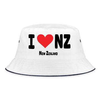 J’adore NZ Nouvelle-Zélandaise Fier Néo-Zélandais - Bob - blanc/marine - Devant