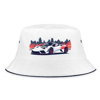 Supercar de course avec un accent rouge - Bob - blanc/marine - Devant