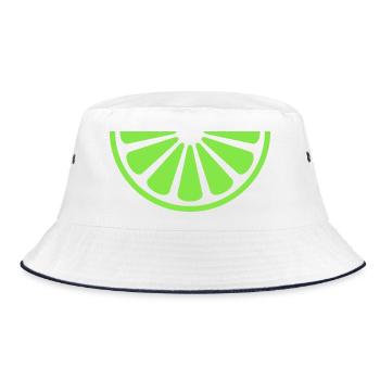 Lime slice - Bucket Hat - white/navy - Front