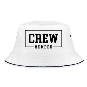 crew member - Bucket Hat - white/navy - Front