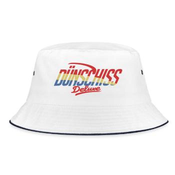Duenschiss deluxe - Bucket Hat - Weiß/Navy - Vorne