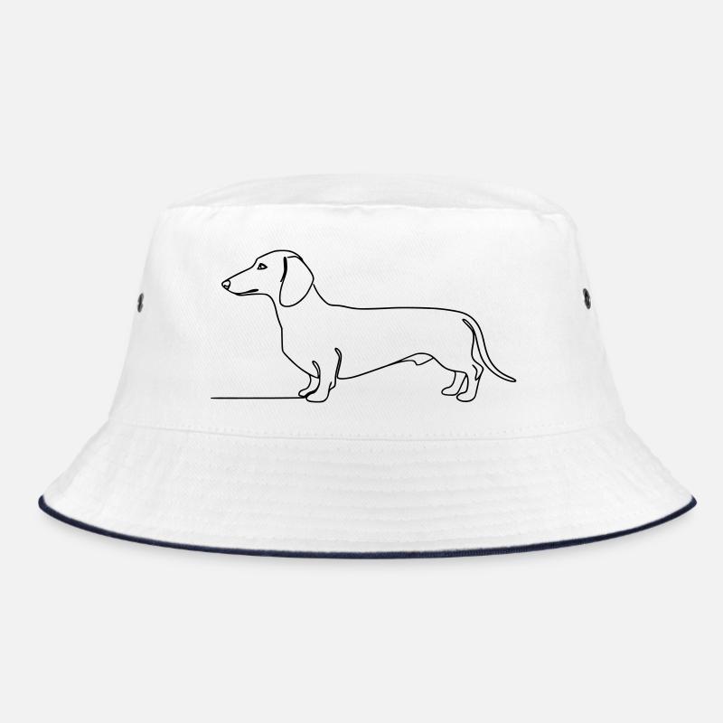 Dackel Teckel One Line Art Bucket Hat