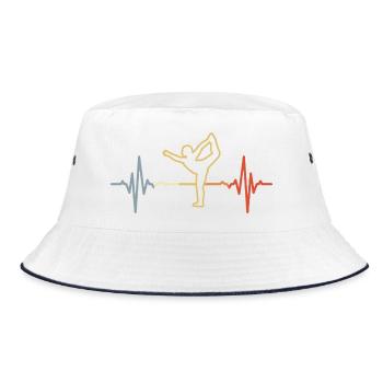 Yoga Heartbeat Look rétro - Bob - blanc/marine - Devant