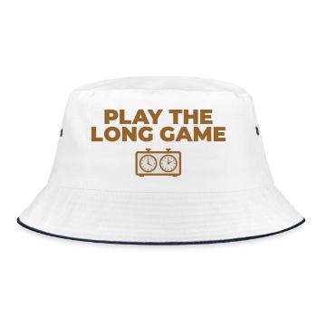 Chess Pendulum Long Game Strategy - Bucket Hat - white/navy - Front