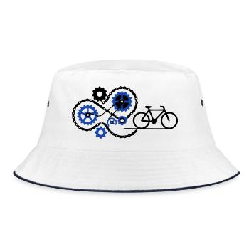 Ingenious Bicycle Gear Mechanics - Bucket Hat - white/navy - Front