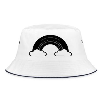 rainbow - Bucket Hat - white/navy - Front