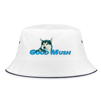 GOOD MUSH - Bucket Hat - white/navy - Front