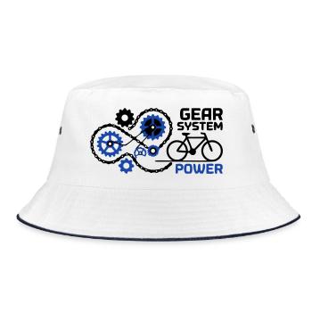 Awesome Gear System Bike Nerd - Bucket Hat - white/navy - Front