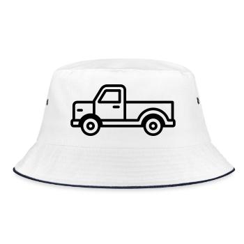 truck - Bucket Hat - white/navy - Front