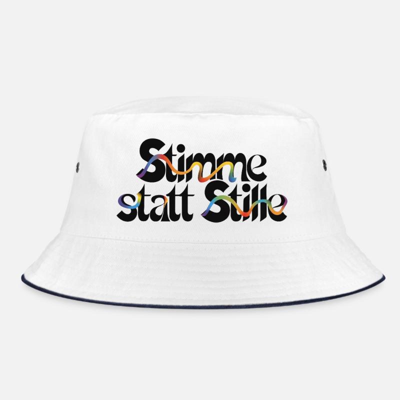 Cool statement motif for more civil courage Bucket Hat