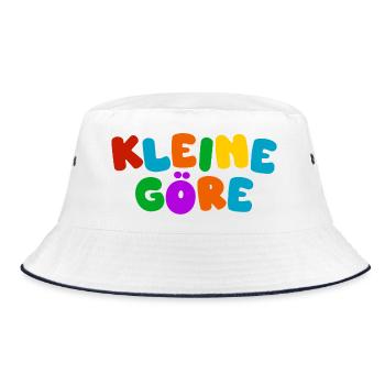 Kleine Göre - Farbexplosion - Bucket Hat - Weiß/Navy - Vorne
