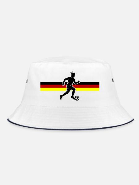 Soccer Germany Soccer Flag - Bucket Hat - white/navy - Front