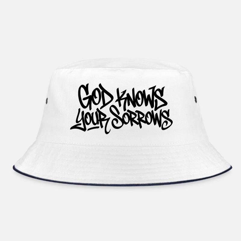 God Knows Your Sorrows Graffiti Design Bucket Hat