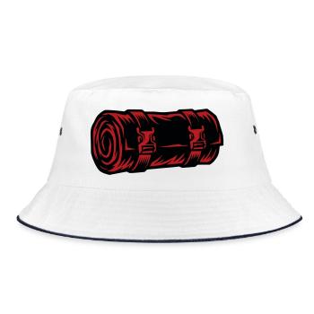 Sac de couchage Camping, matelas de couchage en plein air - Bob - blanc/marine - Devant