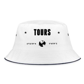 Tours France Coordonnées Gps Globe - Bob - blanc/marine - Devant