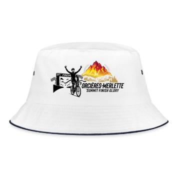 Orcieres-Merlette Summit Finish Victory Tee - Bucket Hat - white/navy - Front