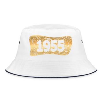 1955 - Bucket Hat - white/navy - Front
