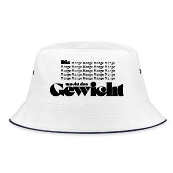 Die Menge macht das Gewicht - Bucket Hat - Weiß/Navy - Vorne