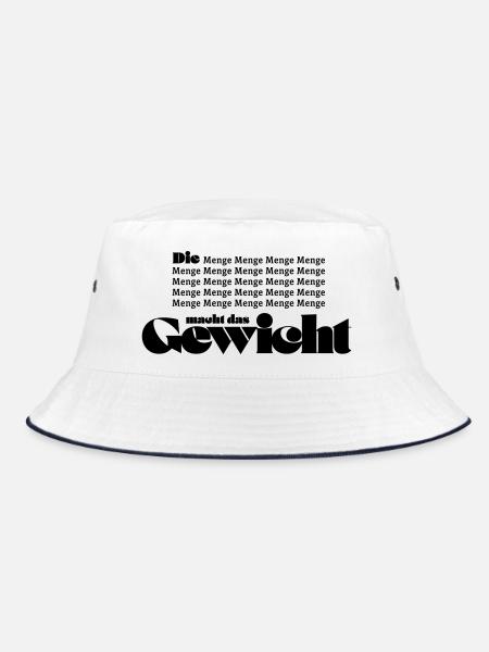 Die Menge macht das Gewicht - Bucket Hat - Weiß/Navy - Vorne