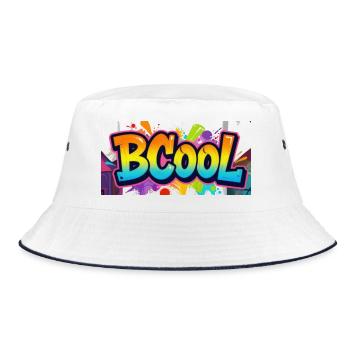 BCOOL Graffiti Neon Splash - Bucket Hat - white/navy - Front