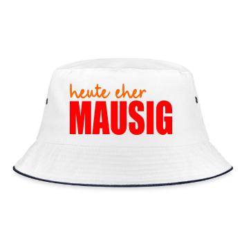 Persönlichkeit Freundschaft Maus - Bucket Hat - Weiß/Navy - Vorne