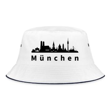 Skyline München - Bucket Hat - Weiß/Navy - Vorne