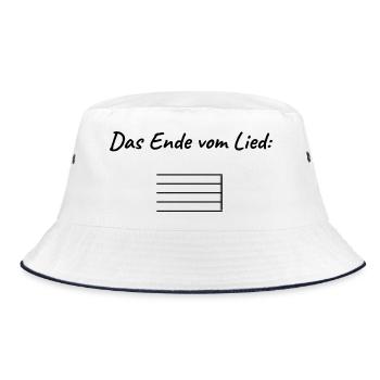 DAS ENDE VOM LIED NOTENLINIEN WORTWITZ FÜR MUSIKER - Bucket Hat - Weiß/Navy - Vorne