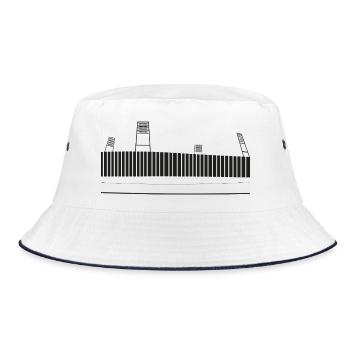 Bremen Stadion (dark) - Bucket Hat - Weiß/Navy - Vorne