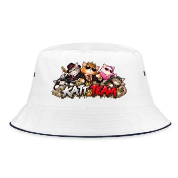 Katzenteam-Mafia-Gesellschaft - Bucket Hat - Weiß/Navy - Vorne