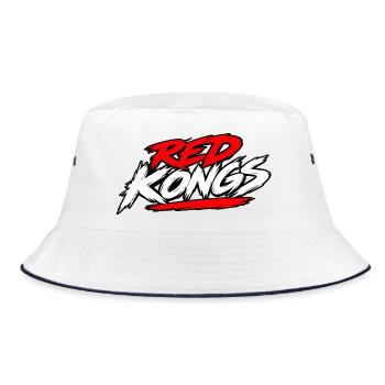 Red Kongs Fetter Pinseltext - Bucket Hat - Weiß/Navy - Vorne