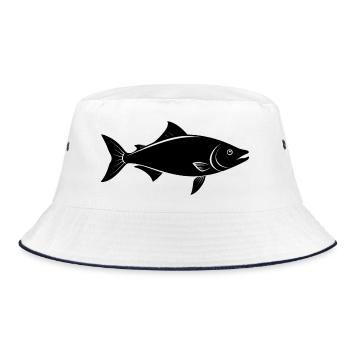 Sockeye-Lachs - Bucket Hat - Weiß/Navy - Vorne