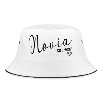 Spanische Braut 2027 - Bucket Hat - Weiß/Navy - Vorne