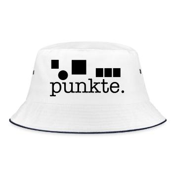 Punkte. - Bucket Hat - Weiß/Navy - Vorne