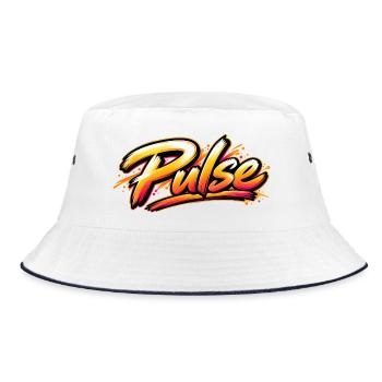 Pulse Graffiti Farbexplosion - Bucket Hat - Weiß/Navy - Vorne