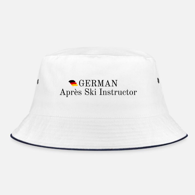German Apres Ski Instructor - Bucket Hat - Weiß/Navy